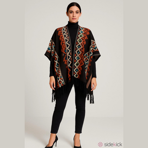 Cloie Poncho Sweater, One Size Fits Most, One button sleeve holder, NWT